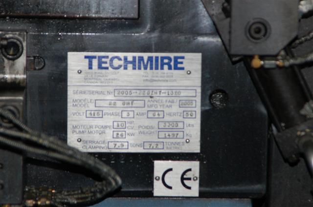 Techmire 22NT Automatic Hot Chamber Die Cast Machine, Machine ID: 6642